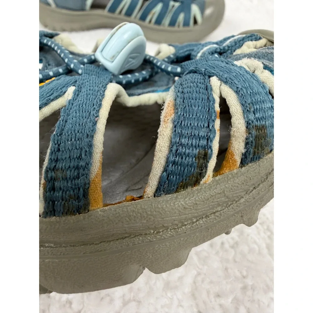 Keen Waterproof Sandals Kids Size 1 Blue Sport Hiking Bungee Strappy‎ 1012310